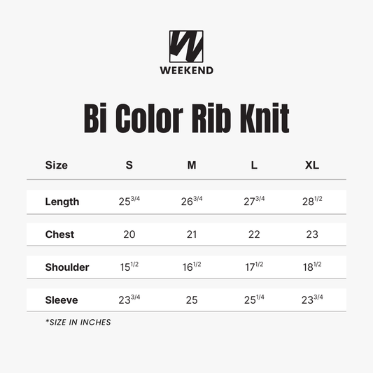 Bi Color Rib Knit