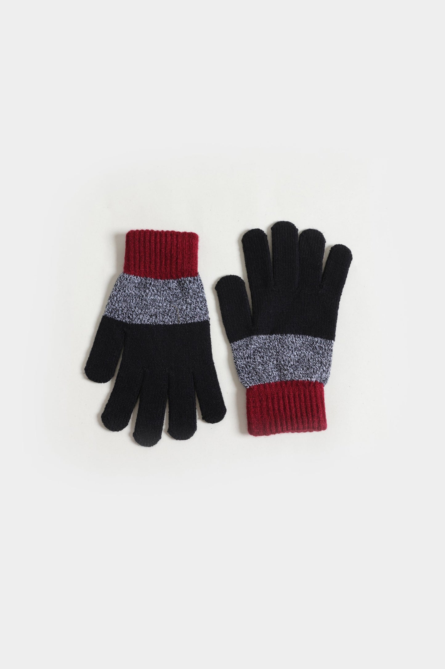 Knitted Contrast Gloves