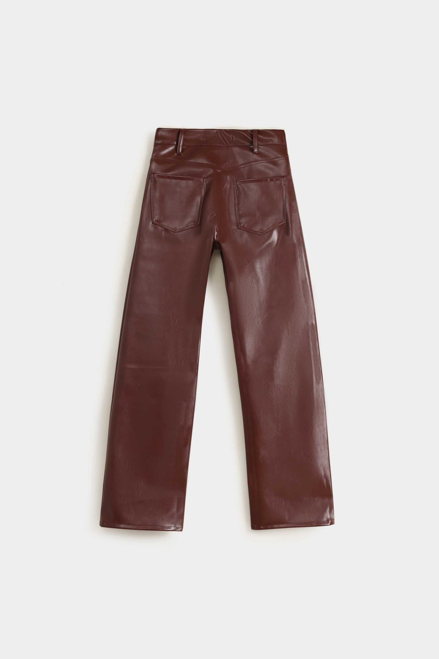 Faux Leather Wide Leg Pants
