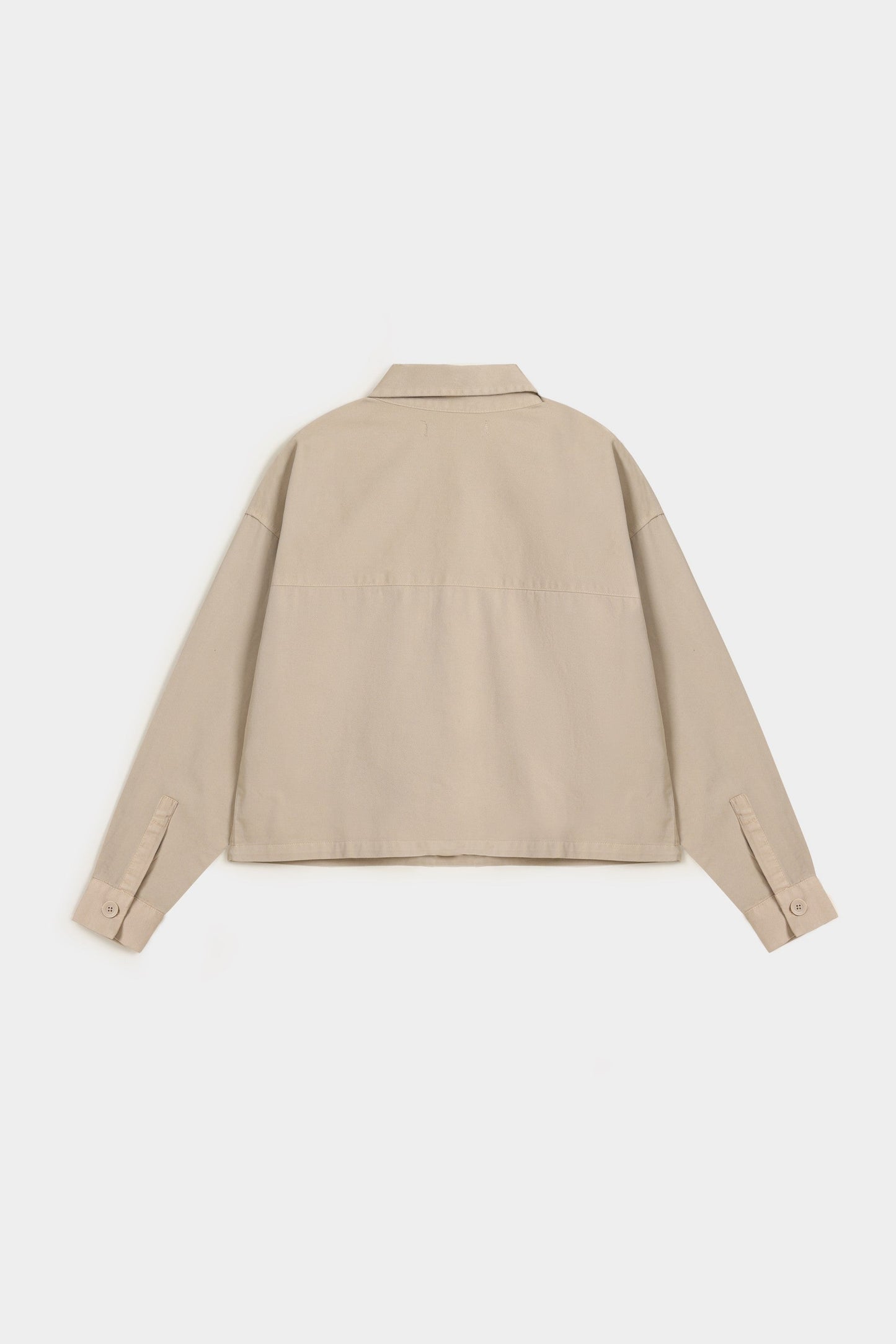 Basic Non-Denim Cropped Shirt