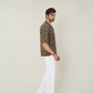 Earthy Cubist Cuban Resort Set – 2-Piece Co-ord