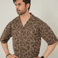Earthy Abstract Cubist Cuban Shirt