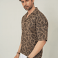 Earthy Abstract Cubist Cuban Shirt