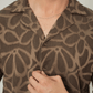 Earthy Abstract Cubist Cuban Shirt