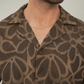 Earthy Abstract Cubist Cuban Shirt