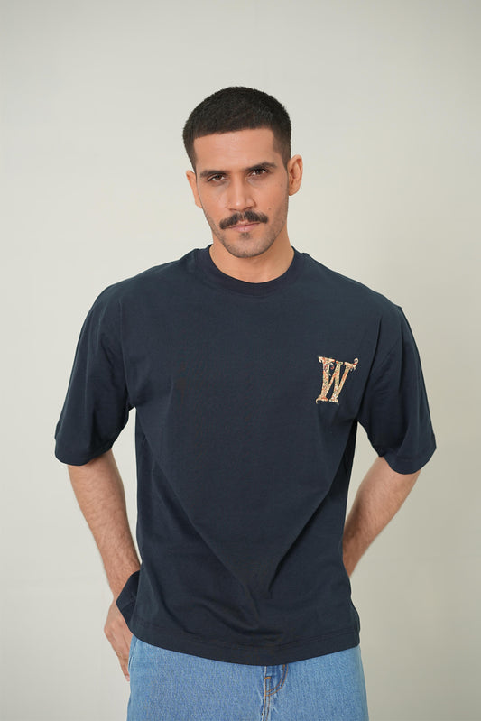 Baroque Monogram Boxy Tee & Wide-Leg Denim Set