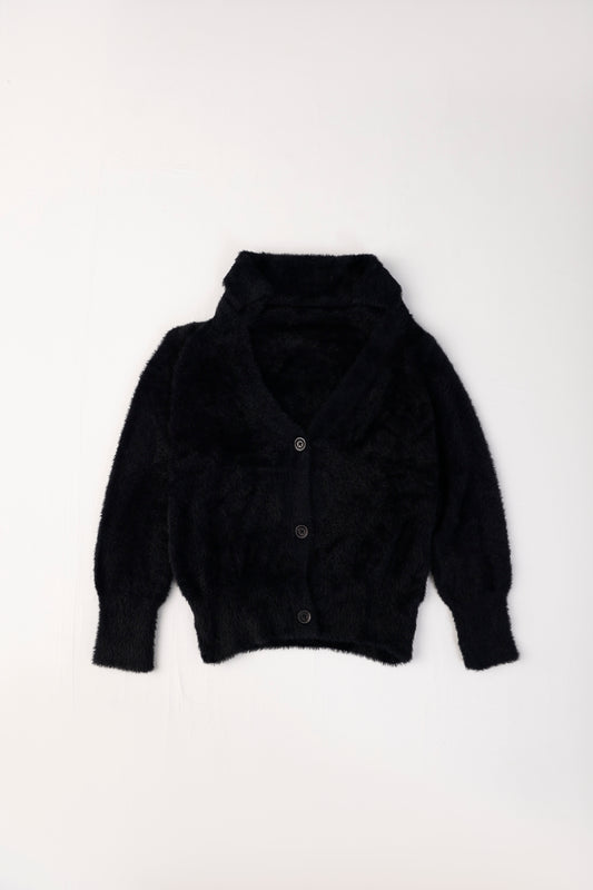 Noir Plush Cardigan