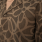 Earthy Abstract Cubist Cuban Shirt