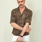 Mocha Cubist Devoré Cuban Shirt