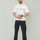 Men's White "Weekend" Sequin Graphic Tee