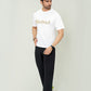 Men's White "Weekend" Sequin Graphic Tee