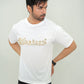 Men's White "Weekend" Sequin Graphic Tee