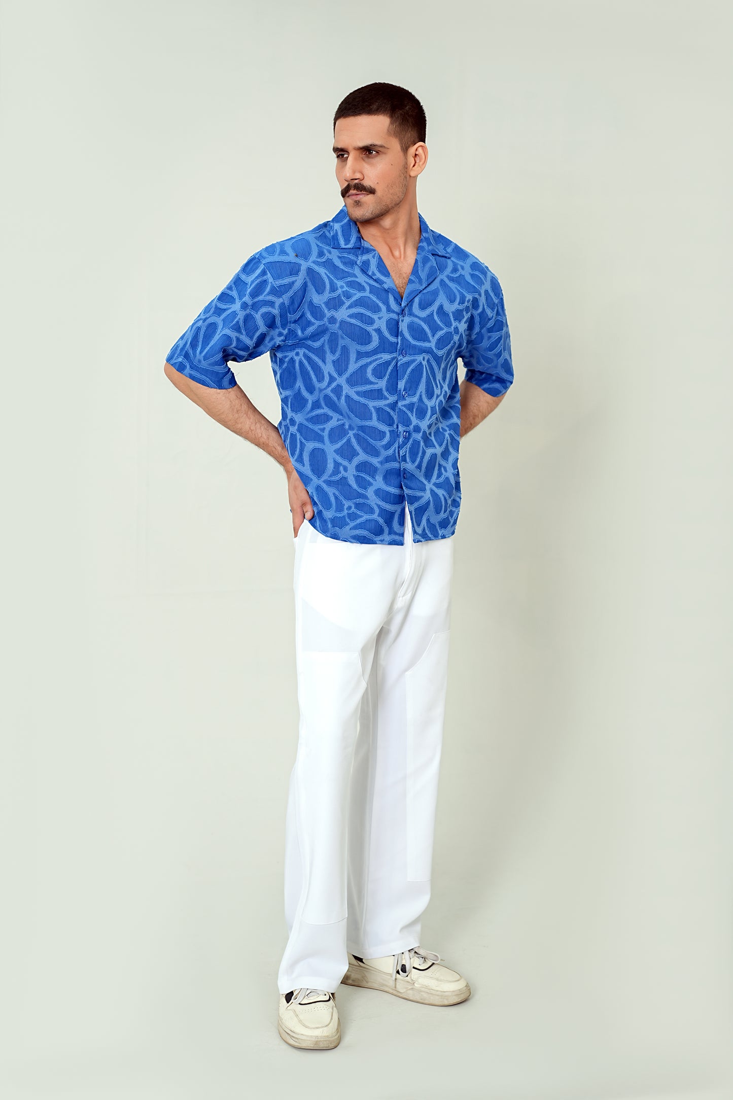 Cobalt Resort Set – Premium 2-Piece Cuban Co-ord Look