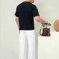 Men's Midnight Black "Weekend" Avant-Garde Graphic Tee – Premium Drop-Shoulder Fit