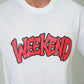 Men's Off-White "Weekend" Graffiti Graphic Tee – Premium Heavyweight Boxy Fit