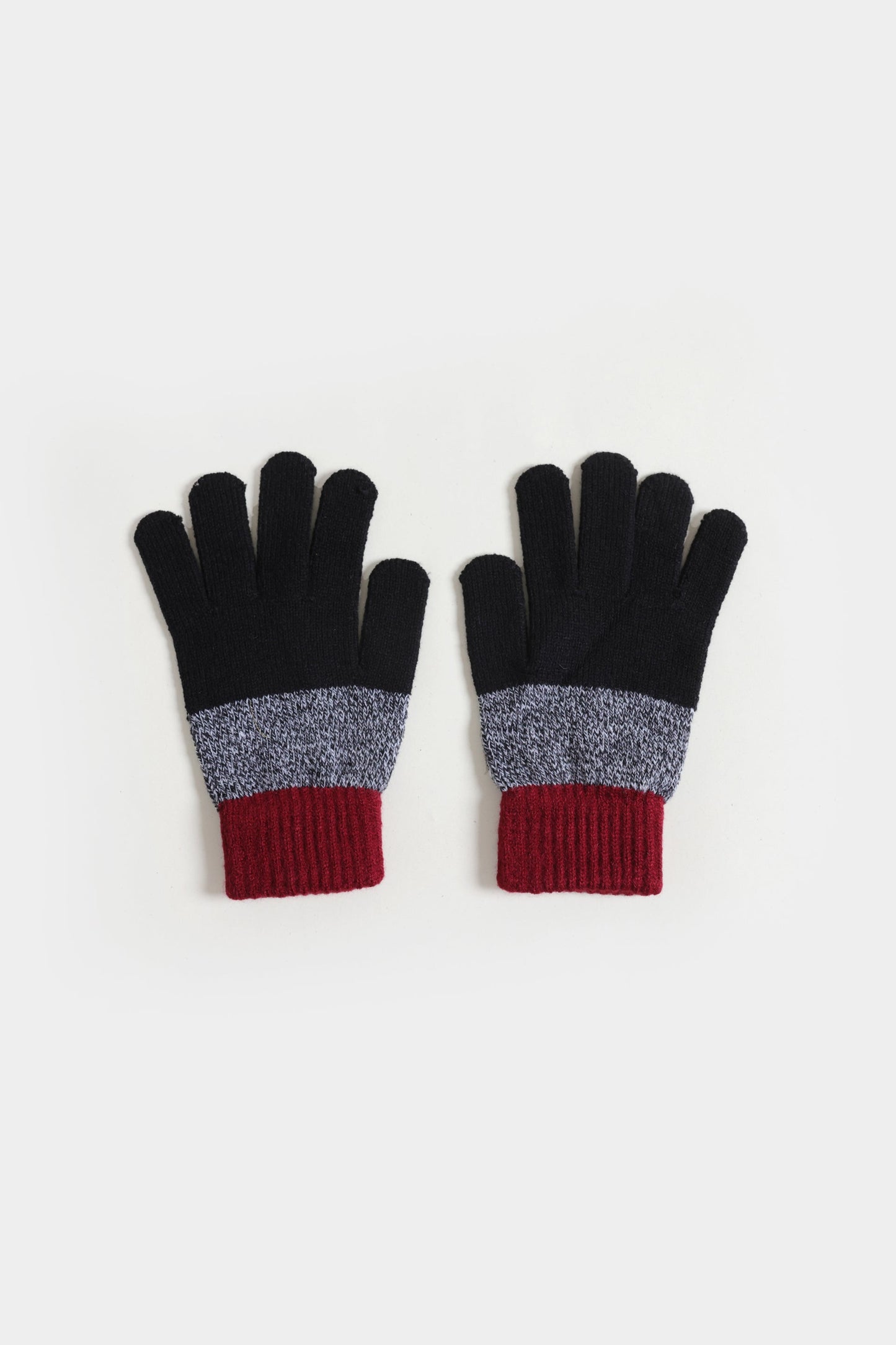 Knitted Contrast Gloves