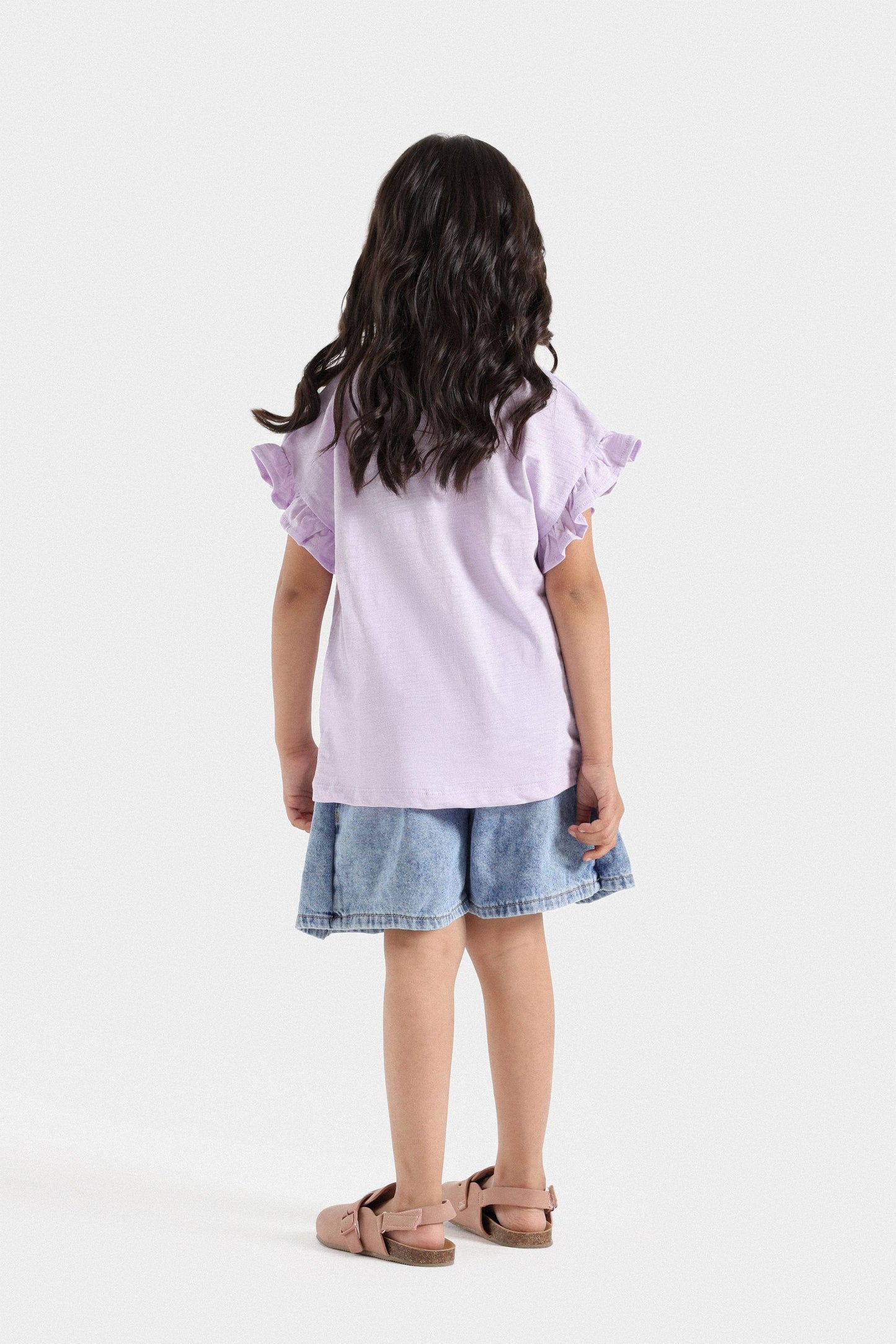 Denim Knife Pleated Skirt