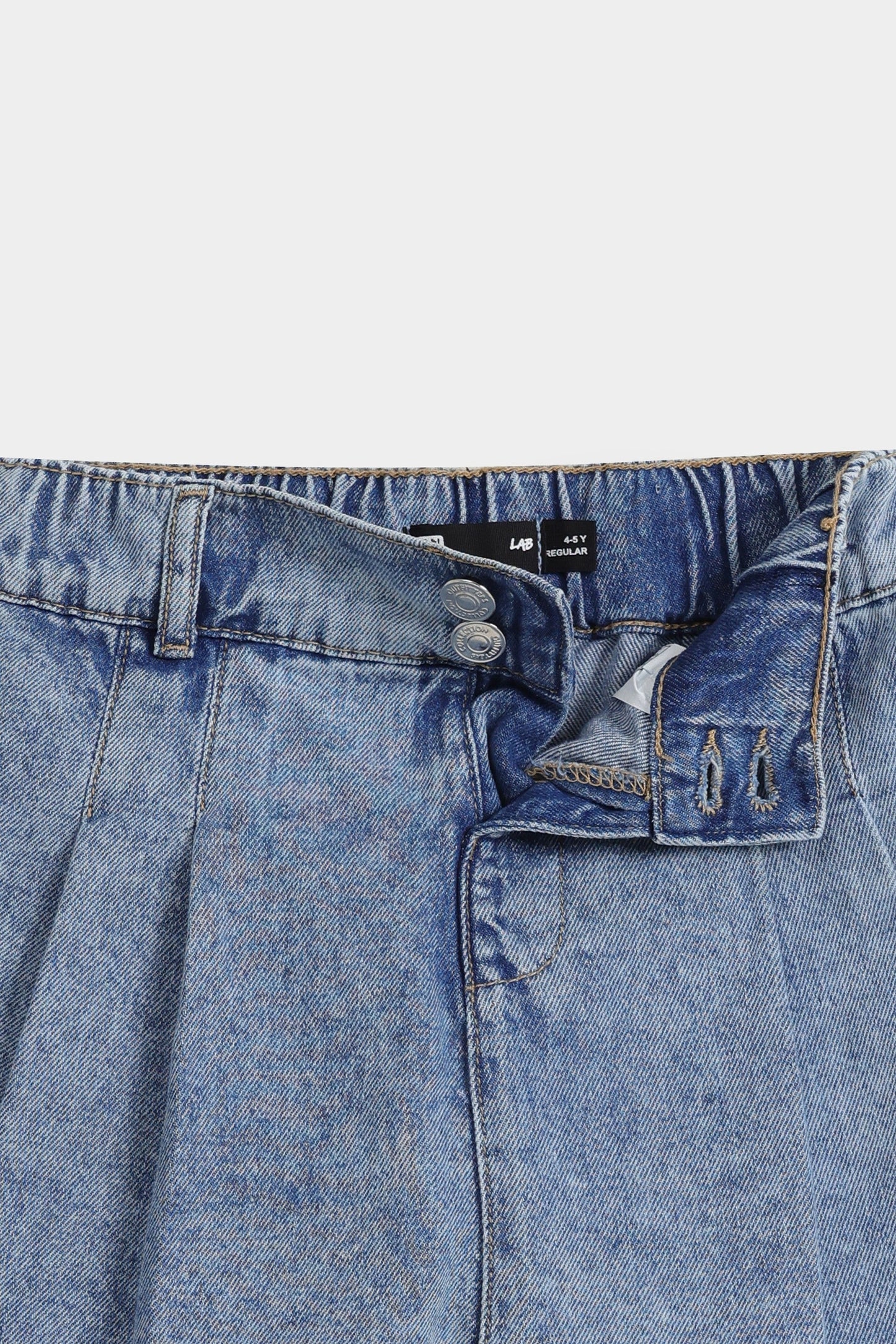 Denim Knife Pleated Skirt