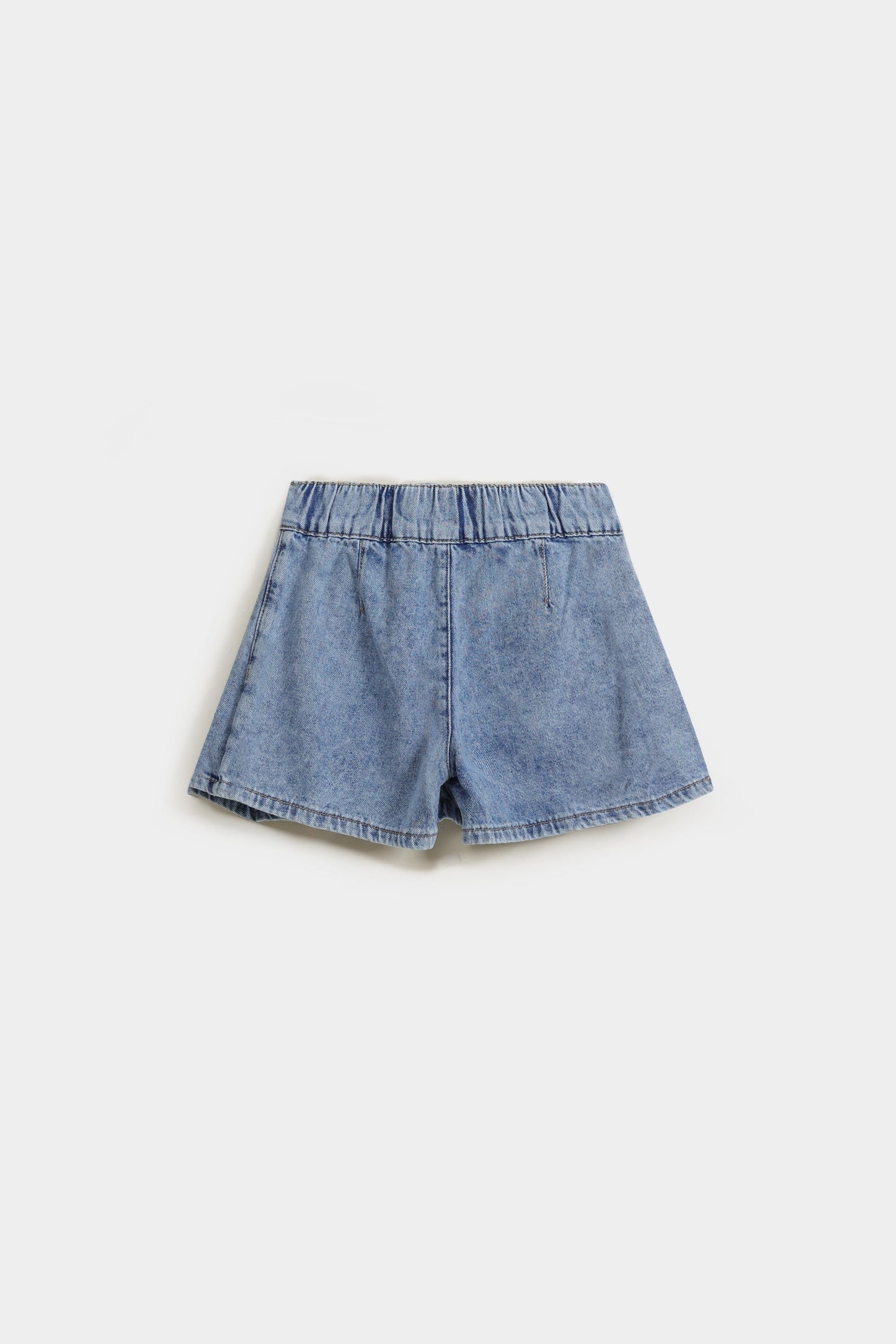 Denim Knife Pleated Skirt