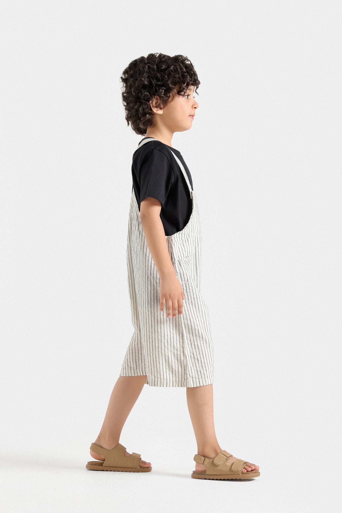 Woven Striped Dungaree