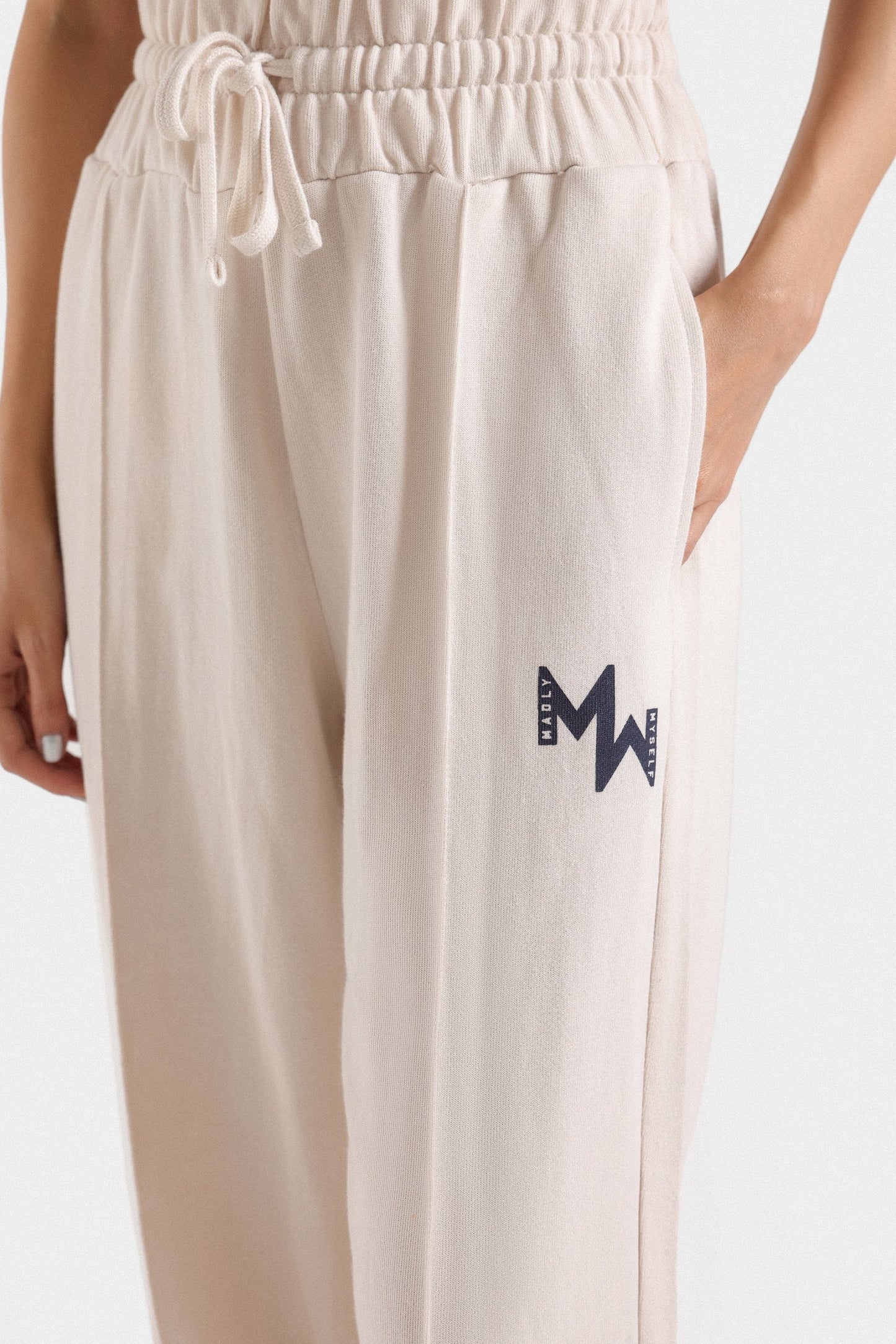 Wide Leg Trousers With Front Seam