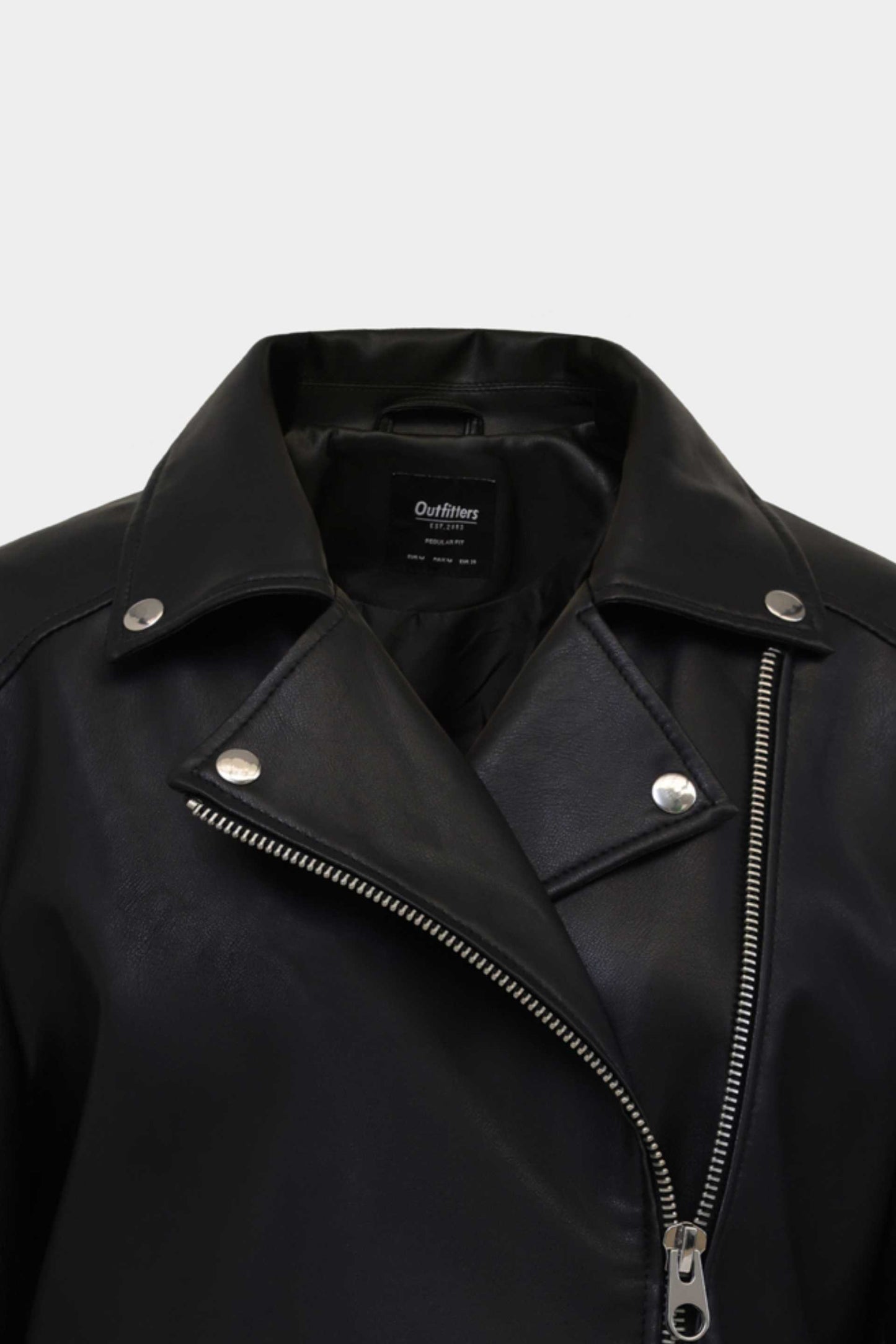 Cropped Basic Biker Jacket