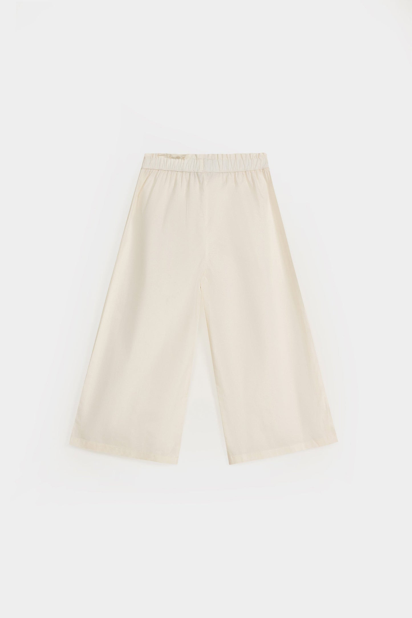 Embroidered Top Paired With Wide Leg