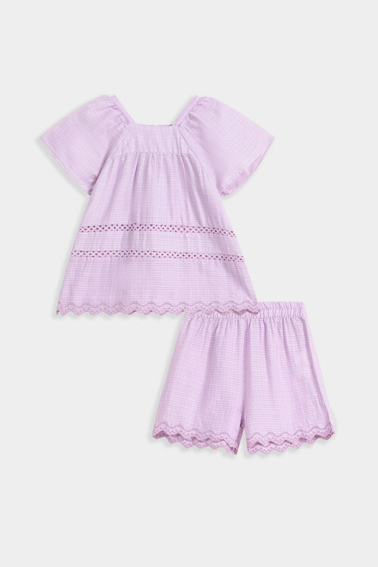 Embroidered Cut Work Co-Ord Set