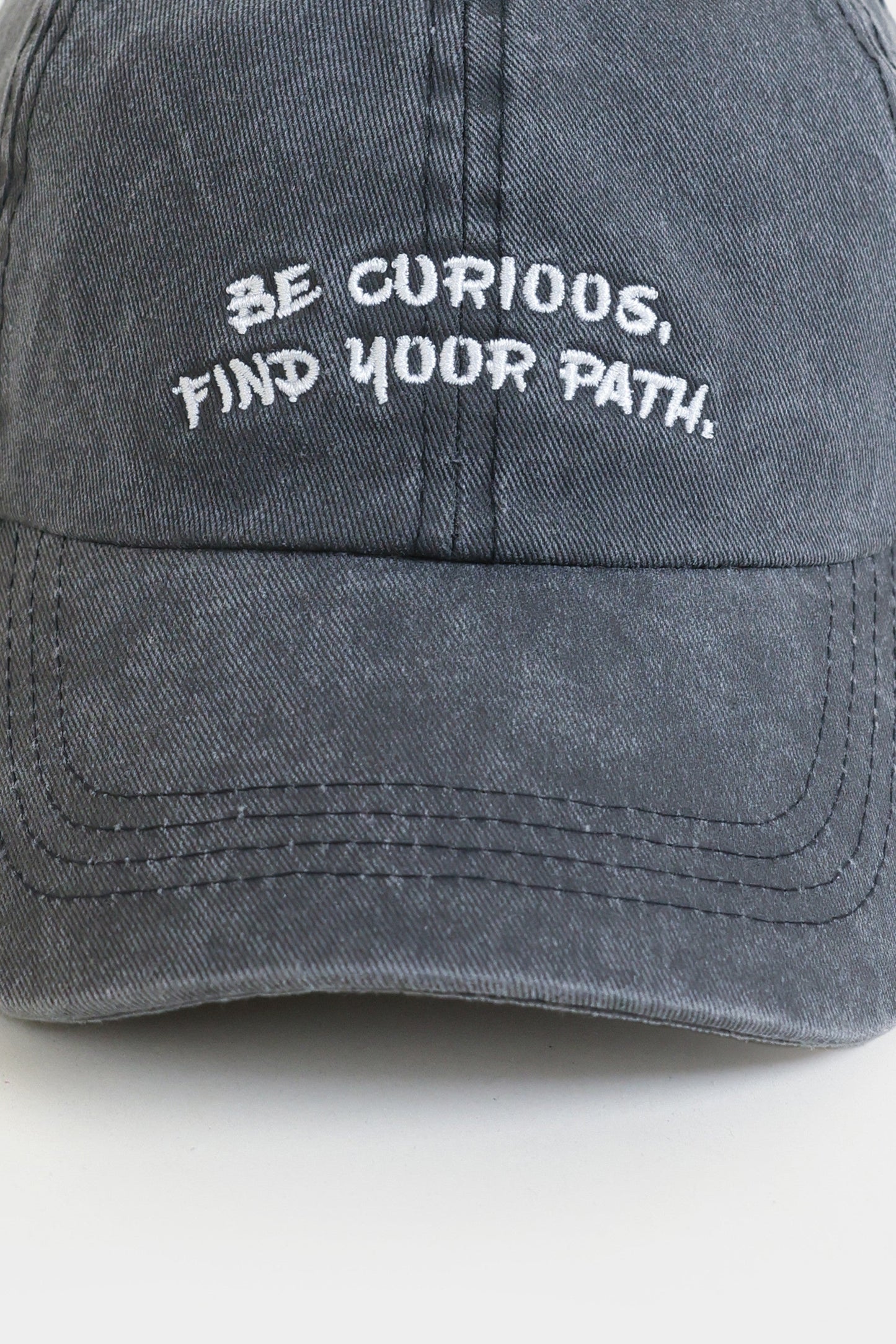 Denim Embroidered P-Cap