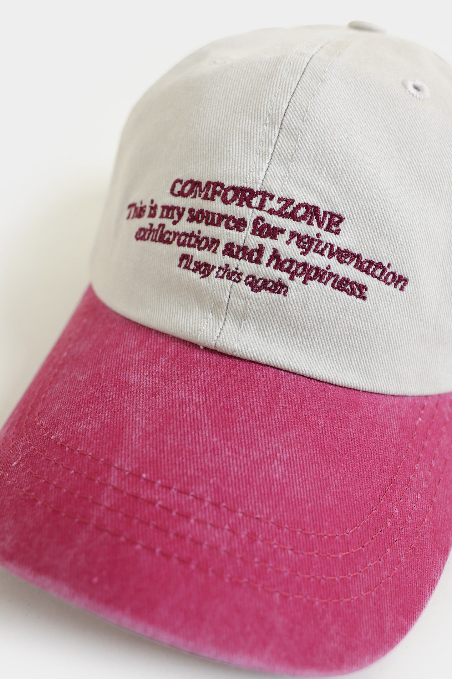 Color Block Slogan P-Cap