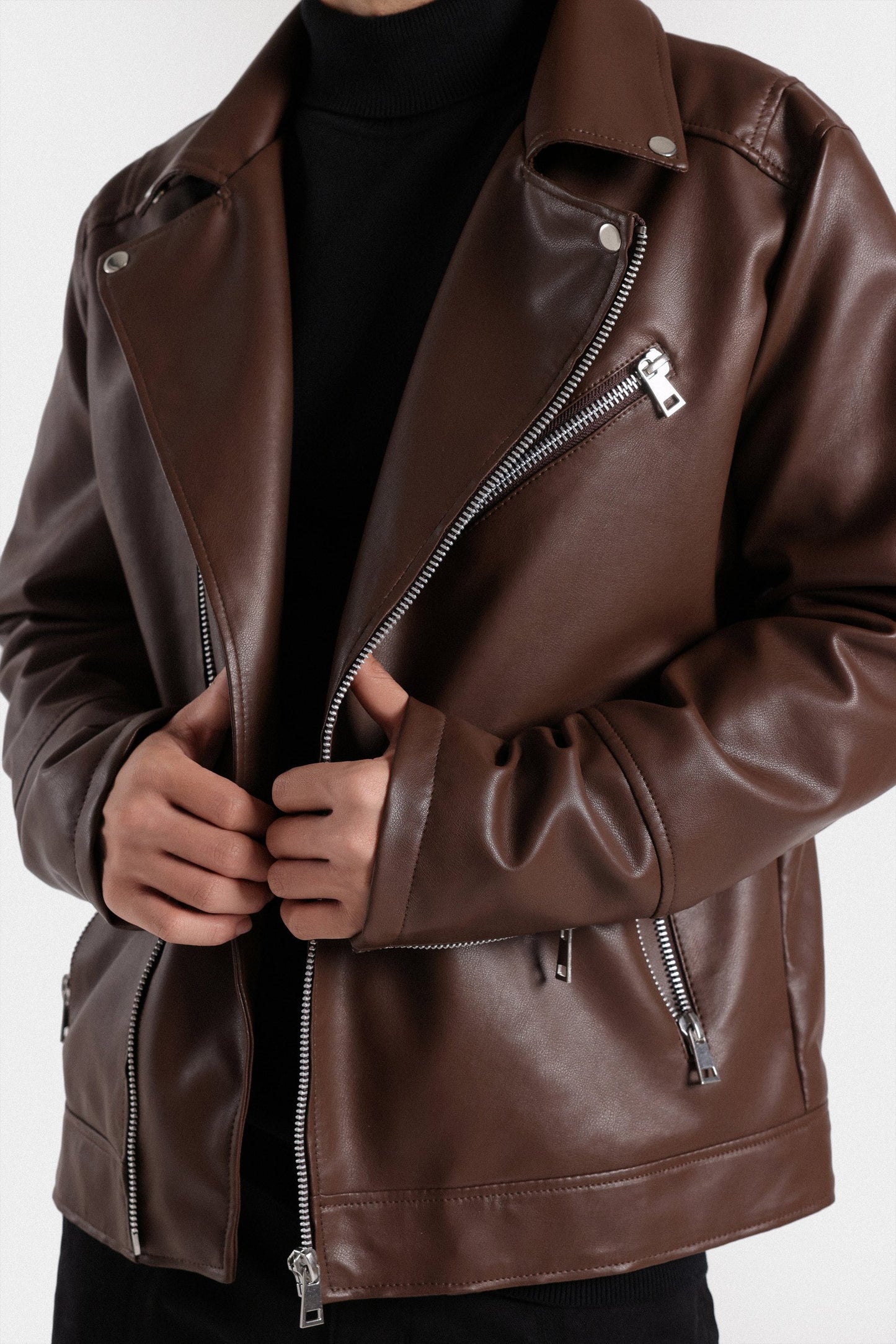 Faux Leather Biker Jacket