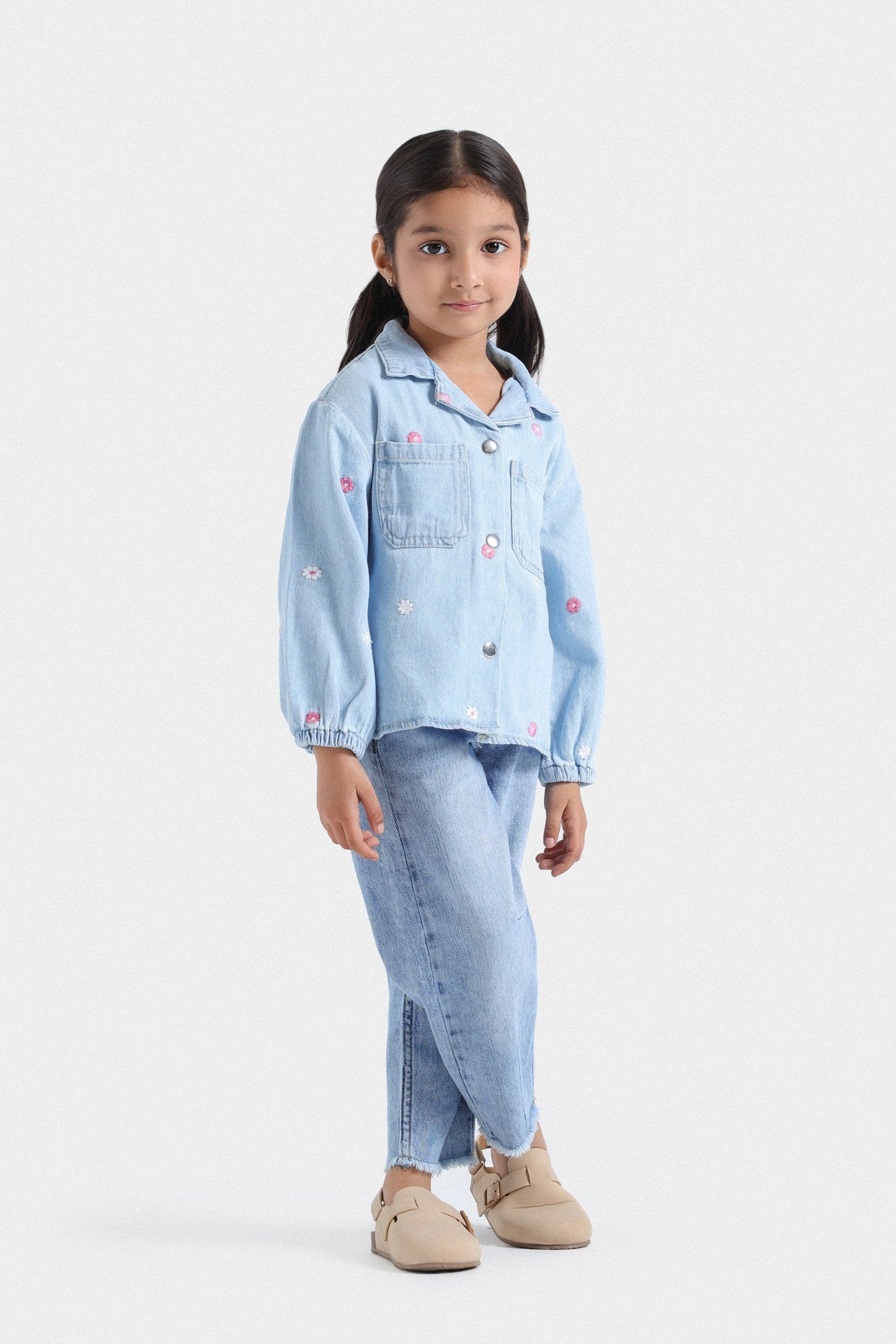 Embroidered Denim Shirt