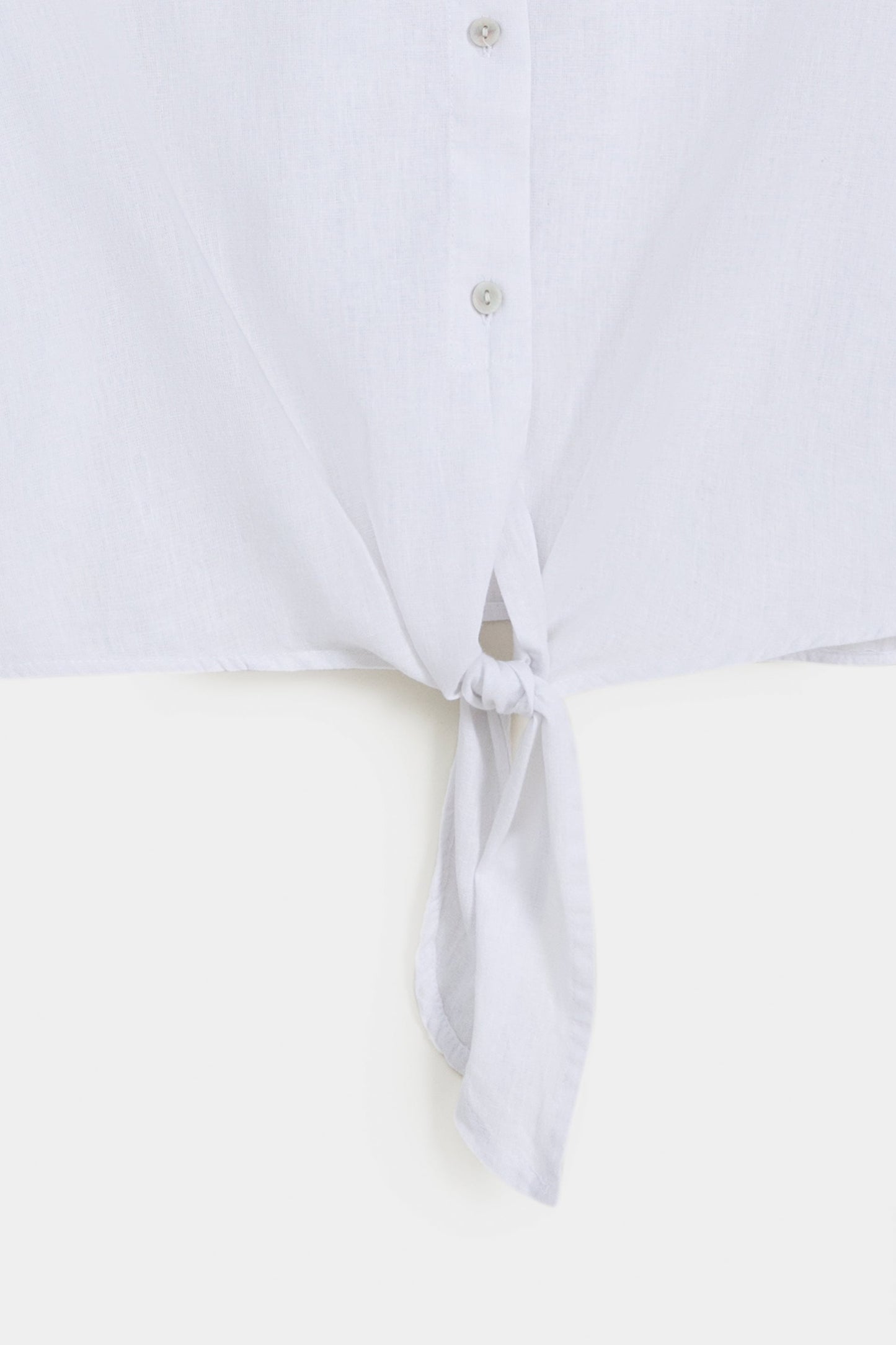 Button Down Cropped Shirt with Knot