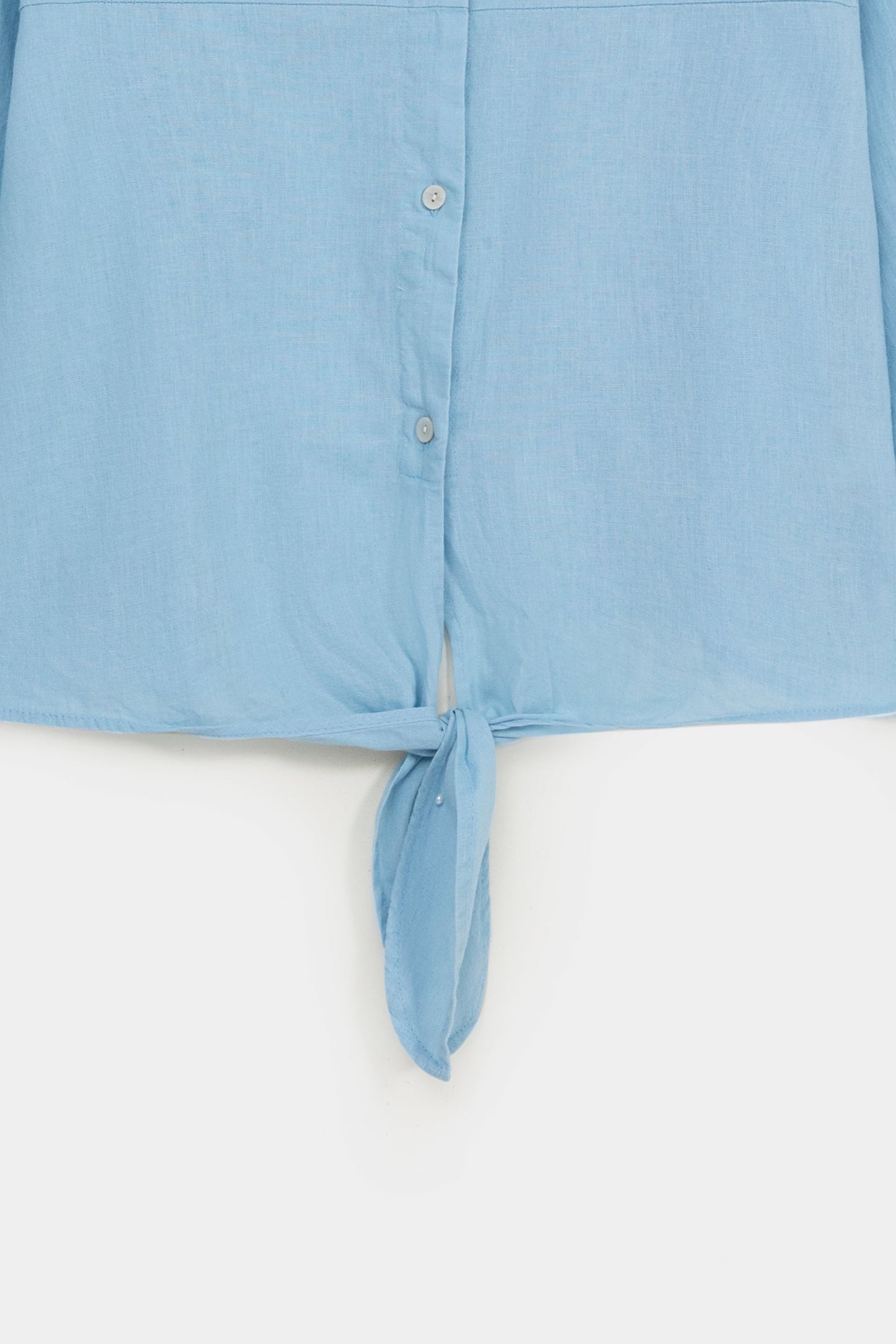 Button Down Cropped Shirt with Knot