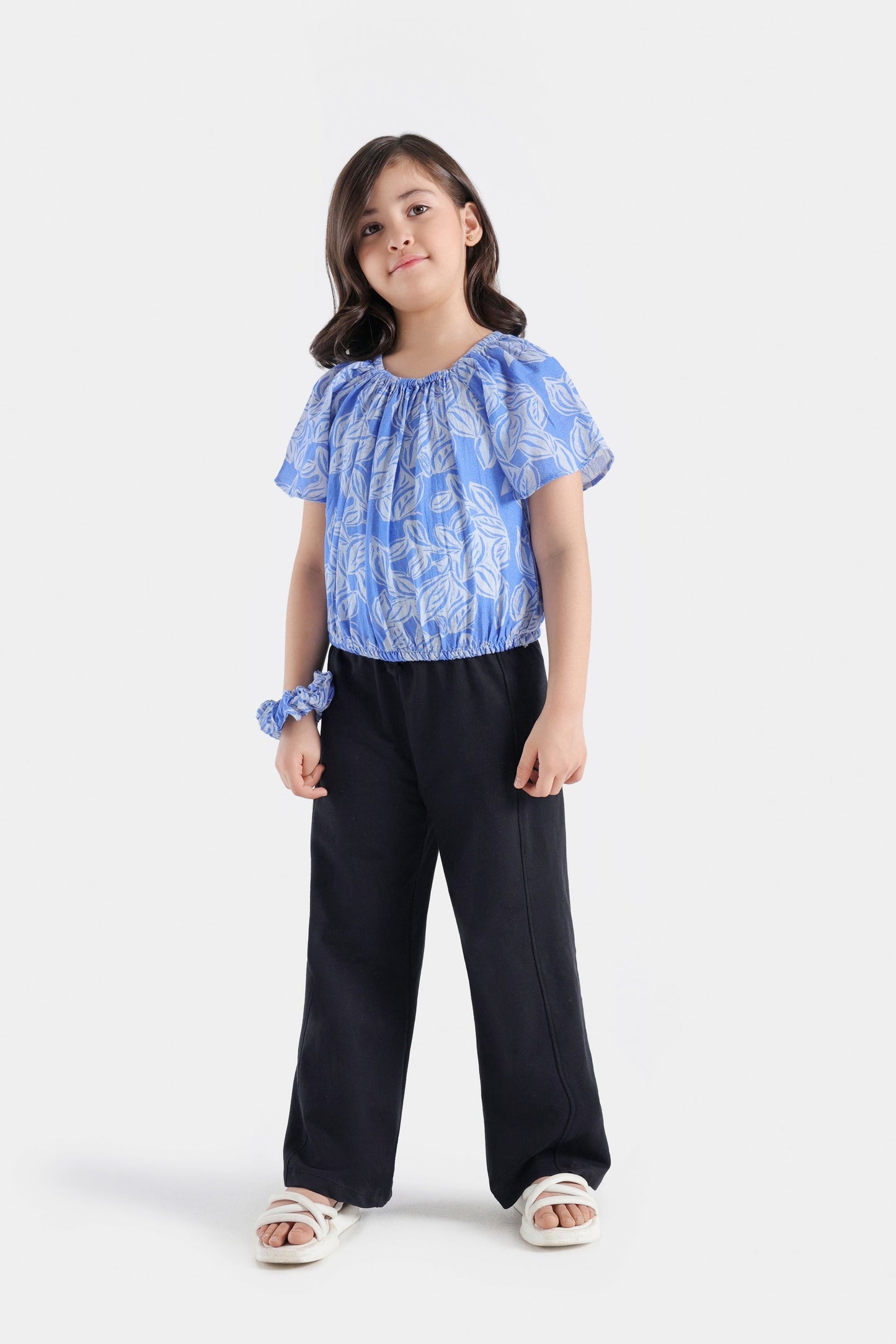 Elasticated Square Neckline Blouse