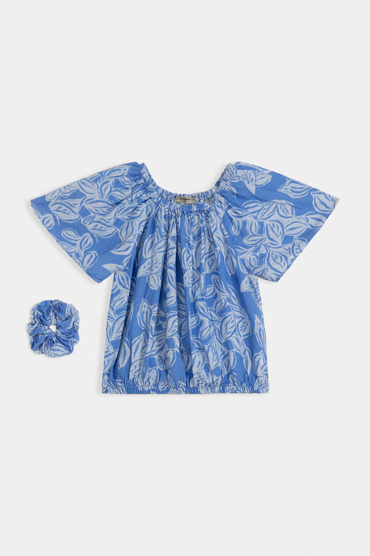 Elasticated Square Neckline Blouse