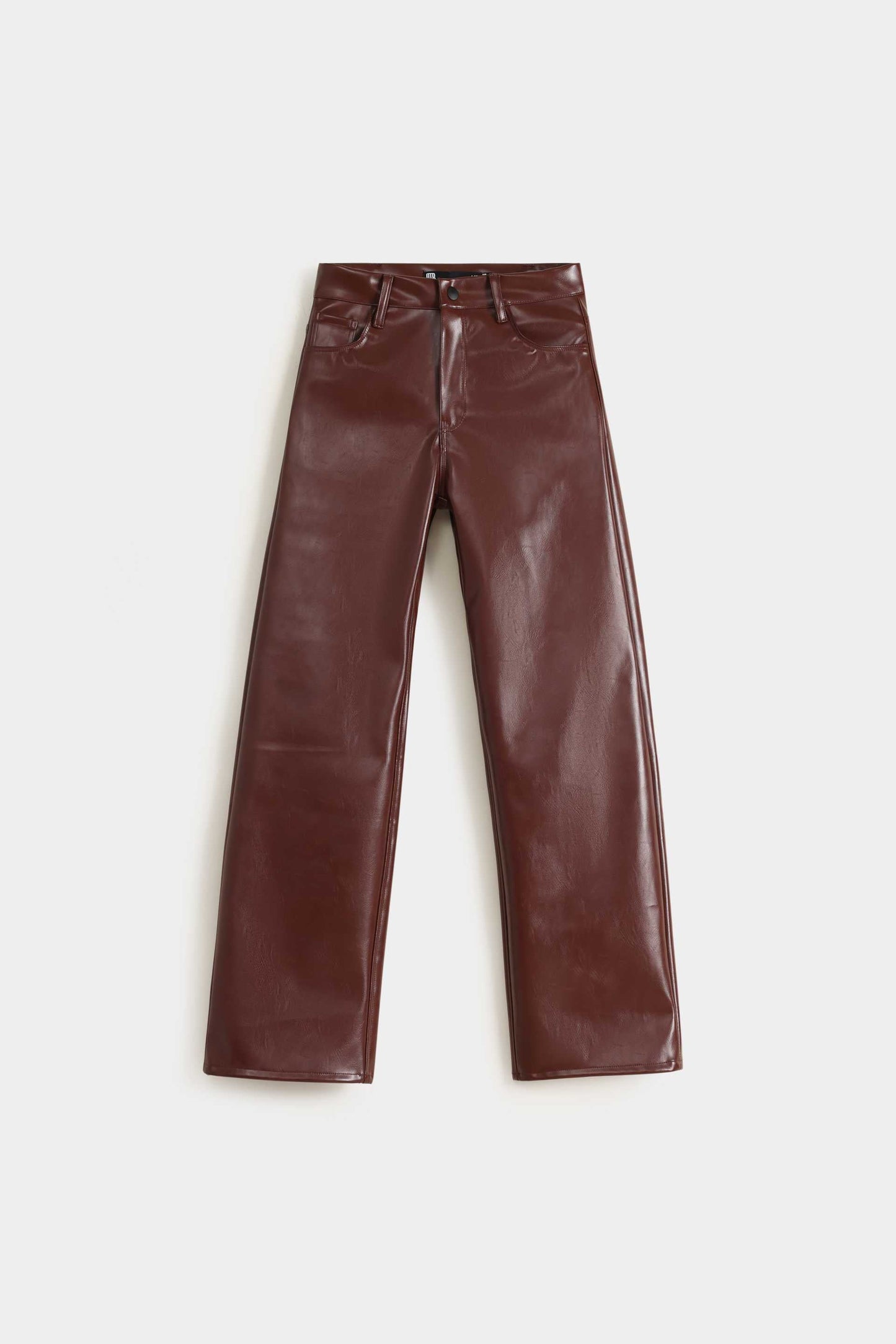 Faux Leather Wide Leg Pants