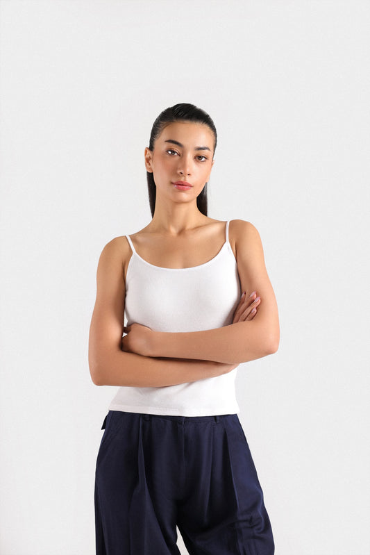 Wide Leg Pleated Trousers