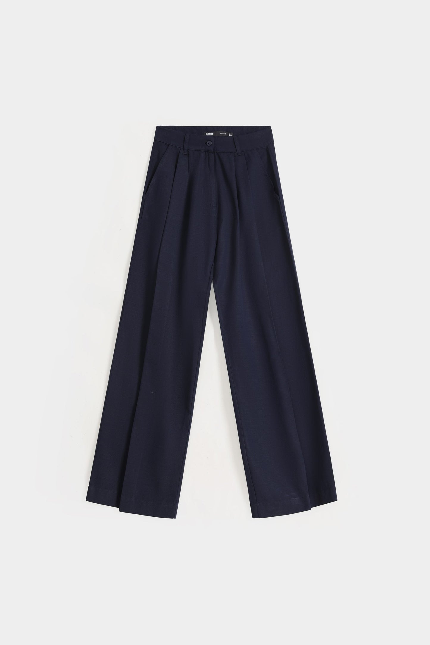 Wide Leg Pleated Trousers