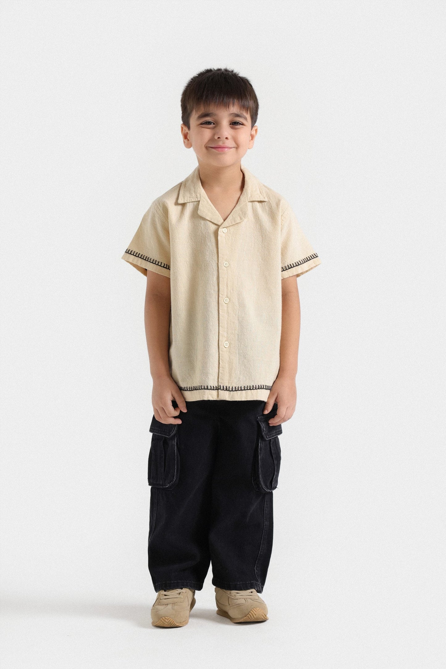 Textured Resort Collar Shirt