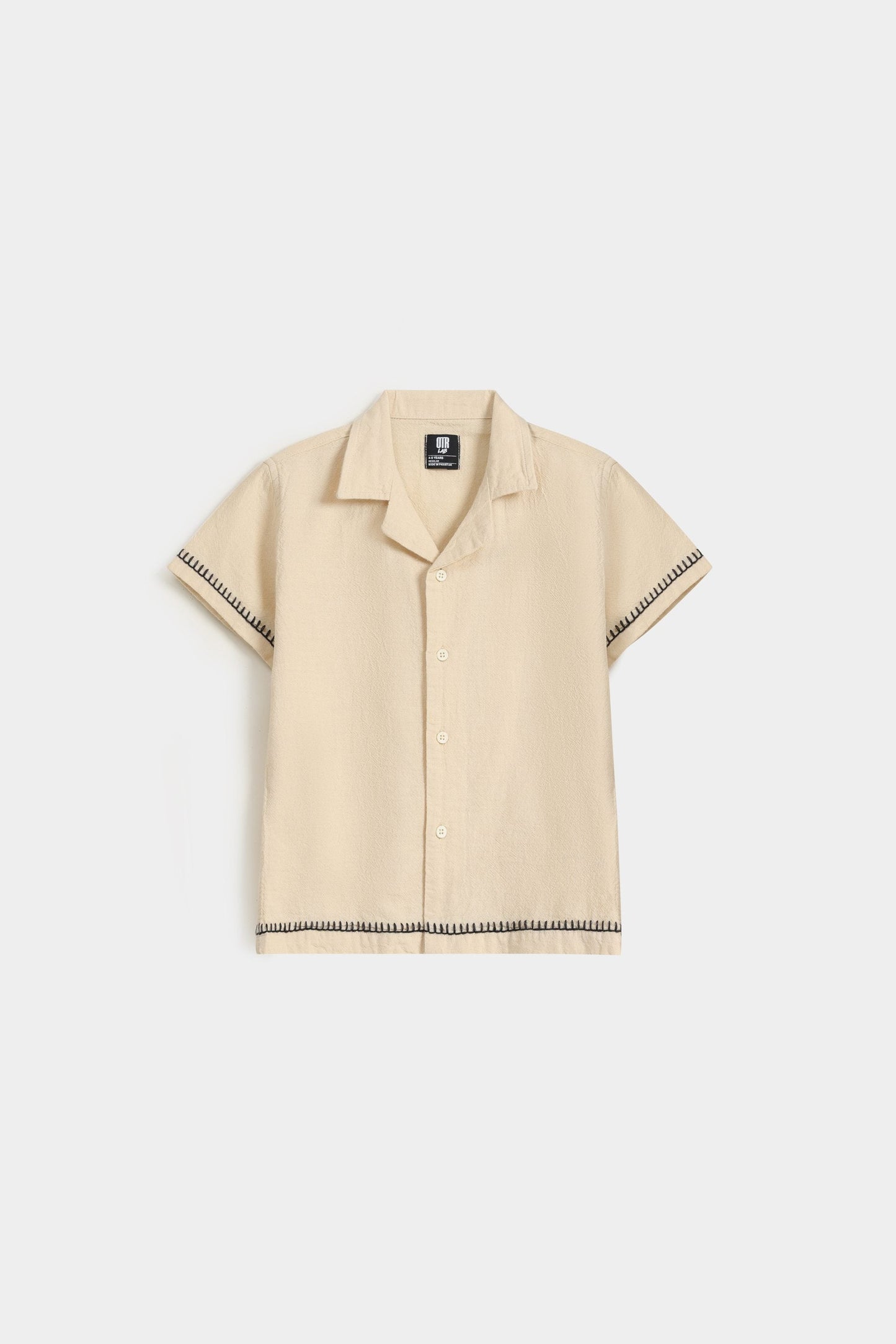 Textured Resort Collar Shirt