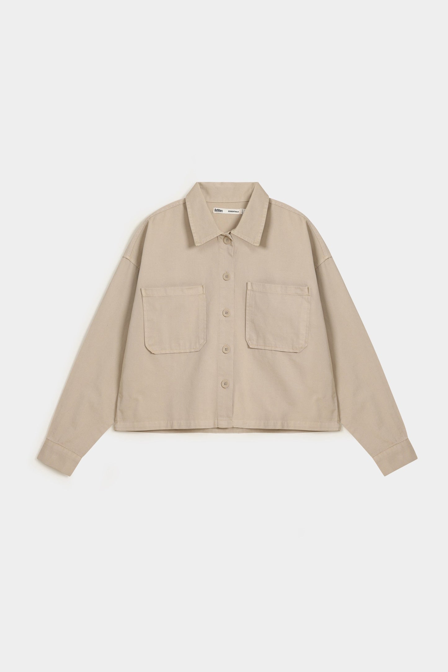 Basic Non-Denim Cropped Shirt