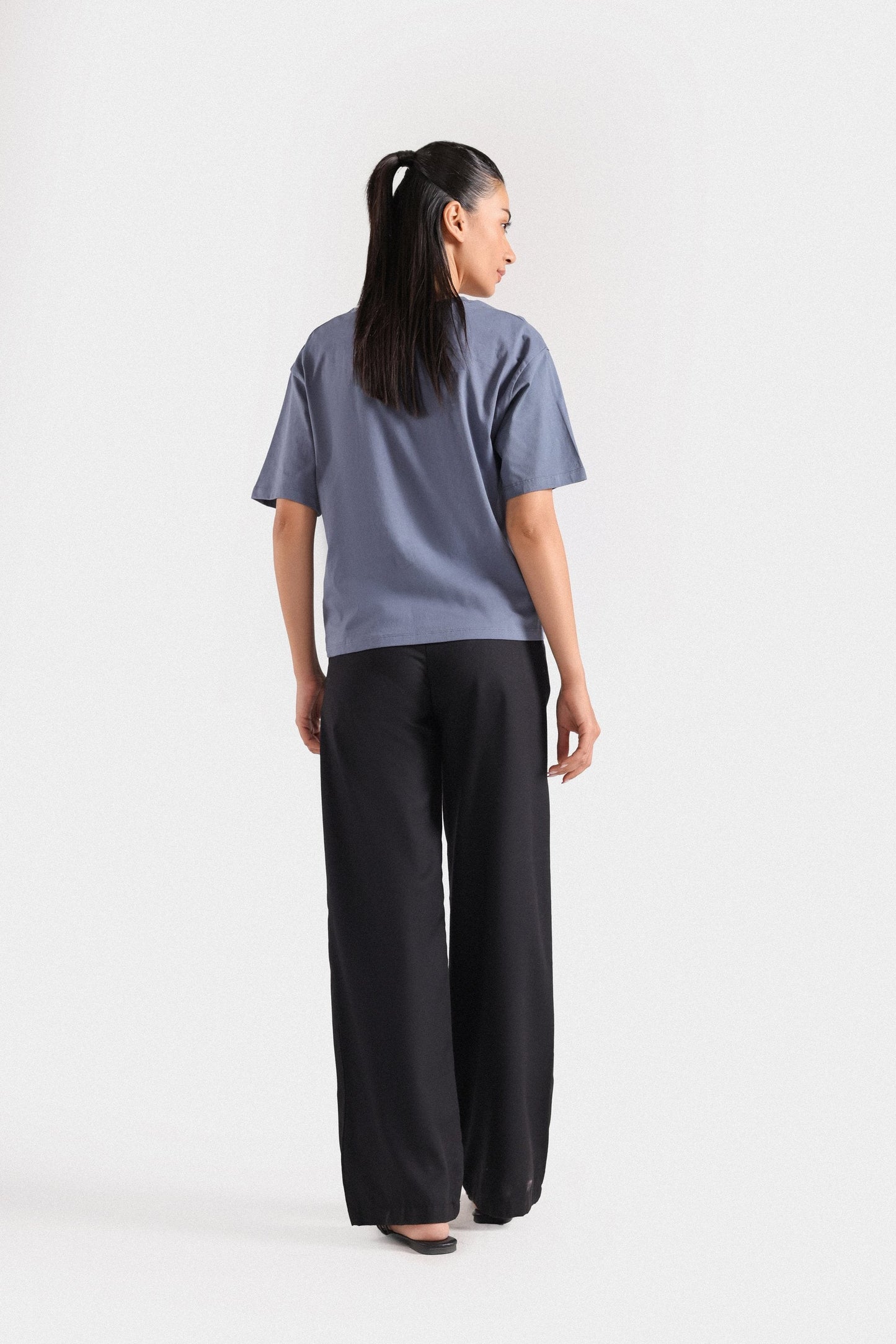 Pleated Wide Leg Trousers