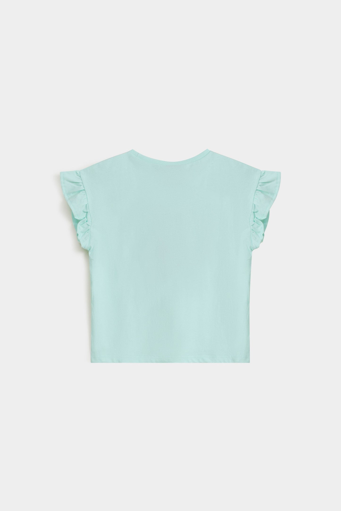 Graphic T-Shirt With Frill Sleeves