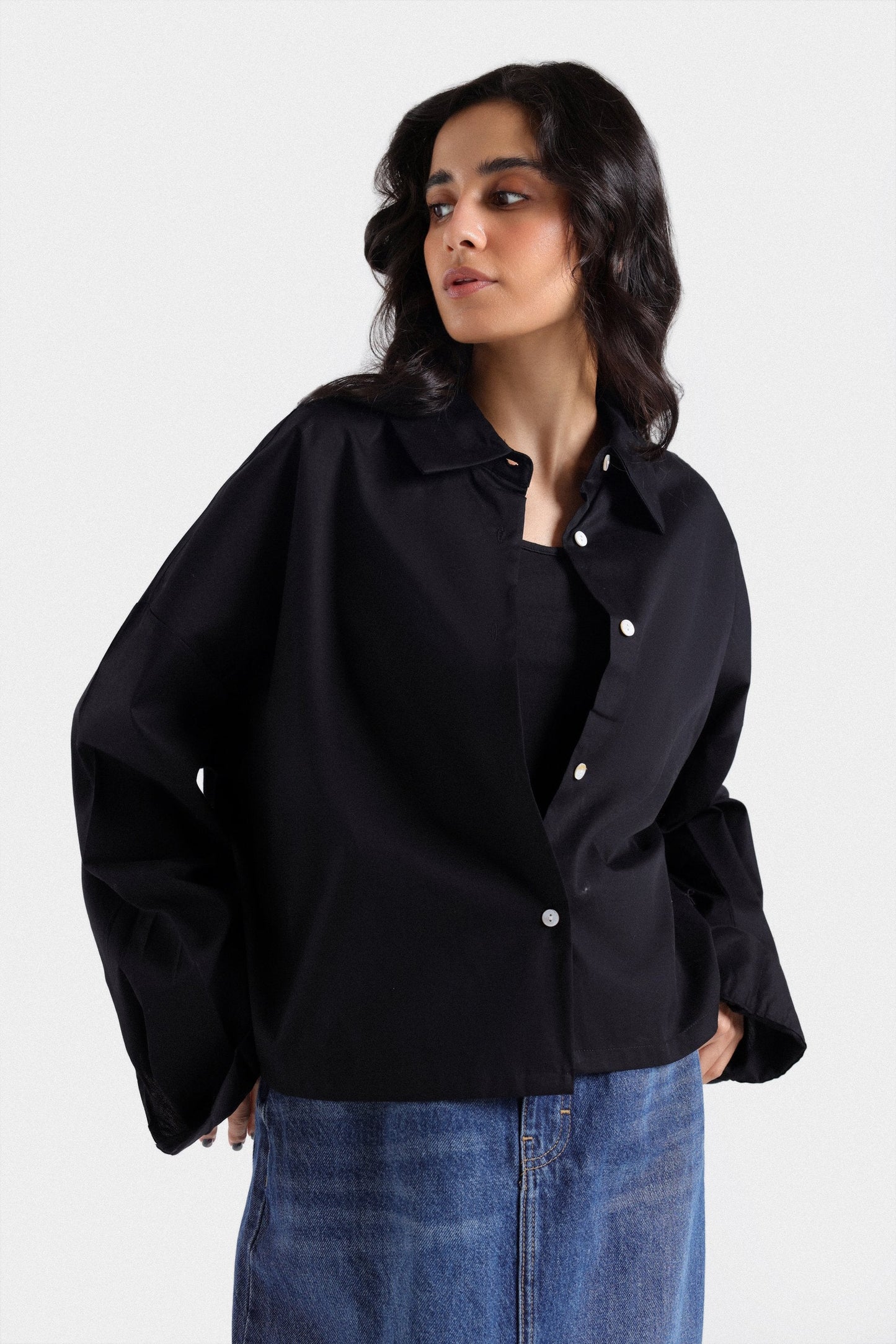 Boxy Super Cropped Shirt