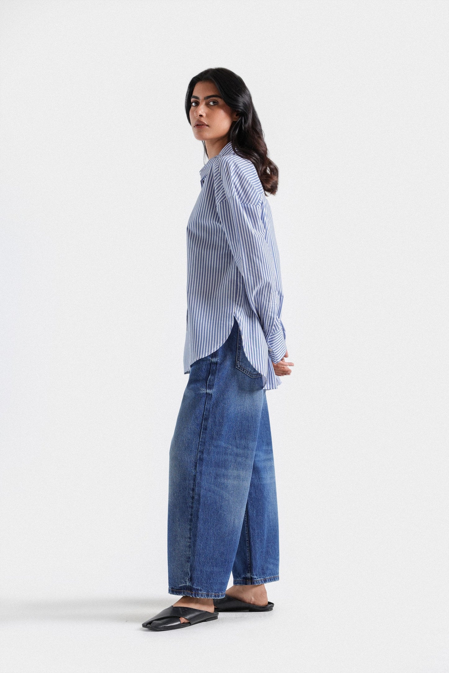 Striped Poplin Shirt