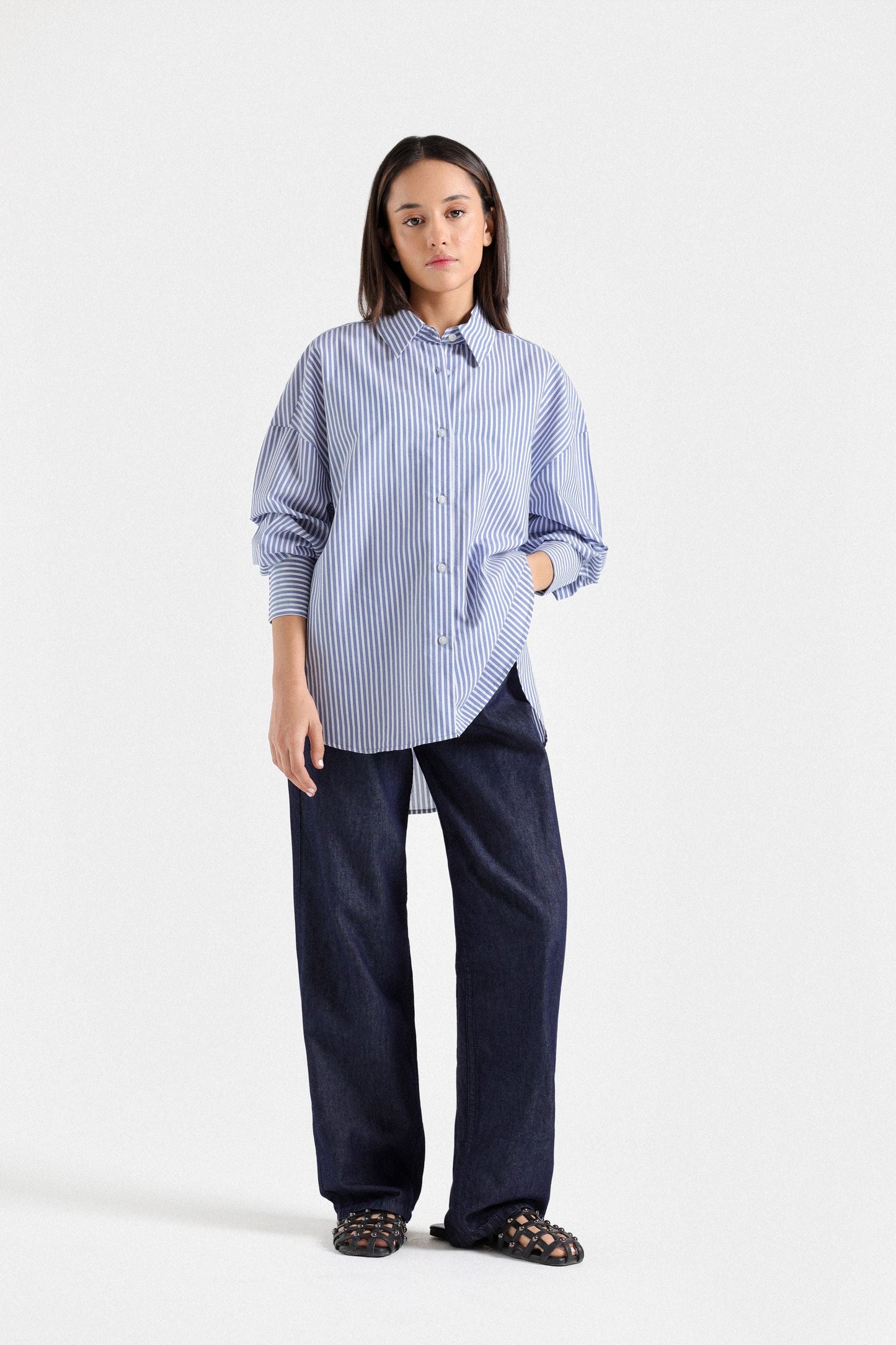 Striped Poplin Shirt