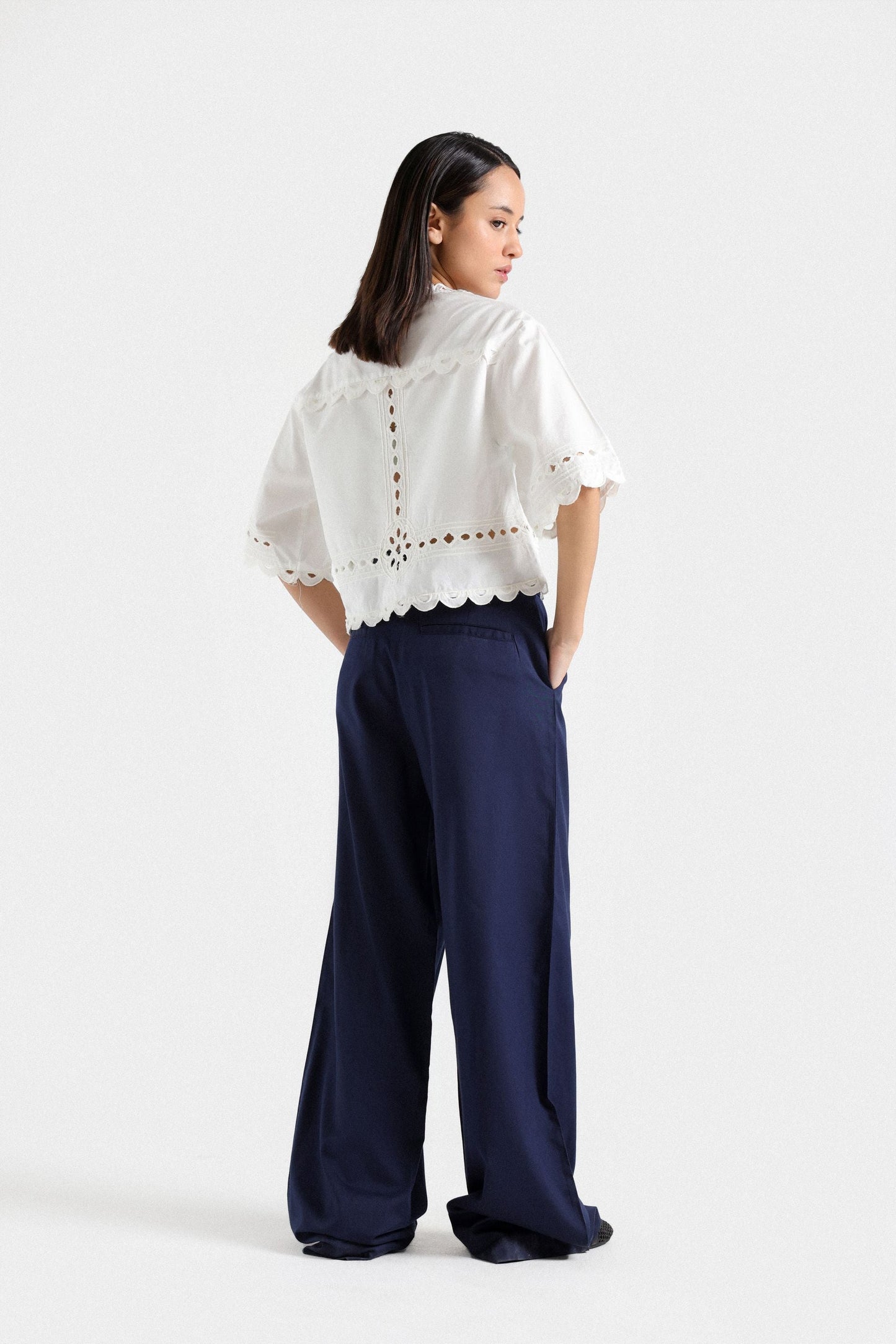 Embroidered Cutwork Top