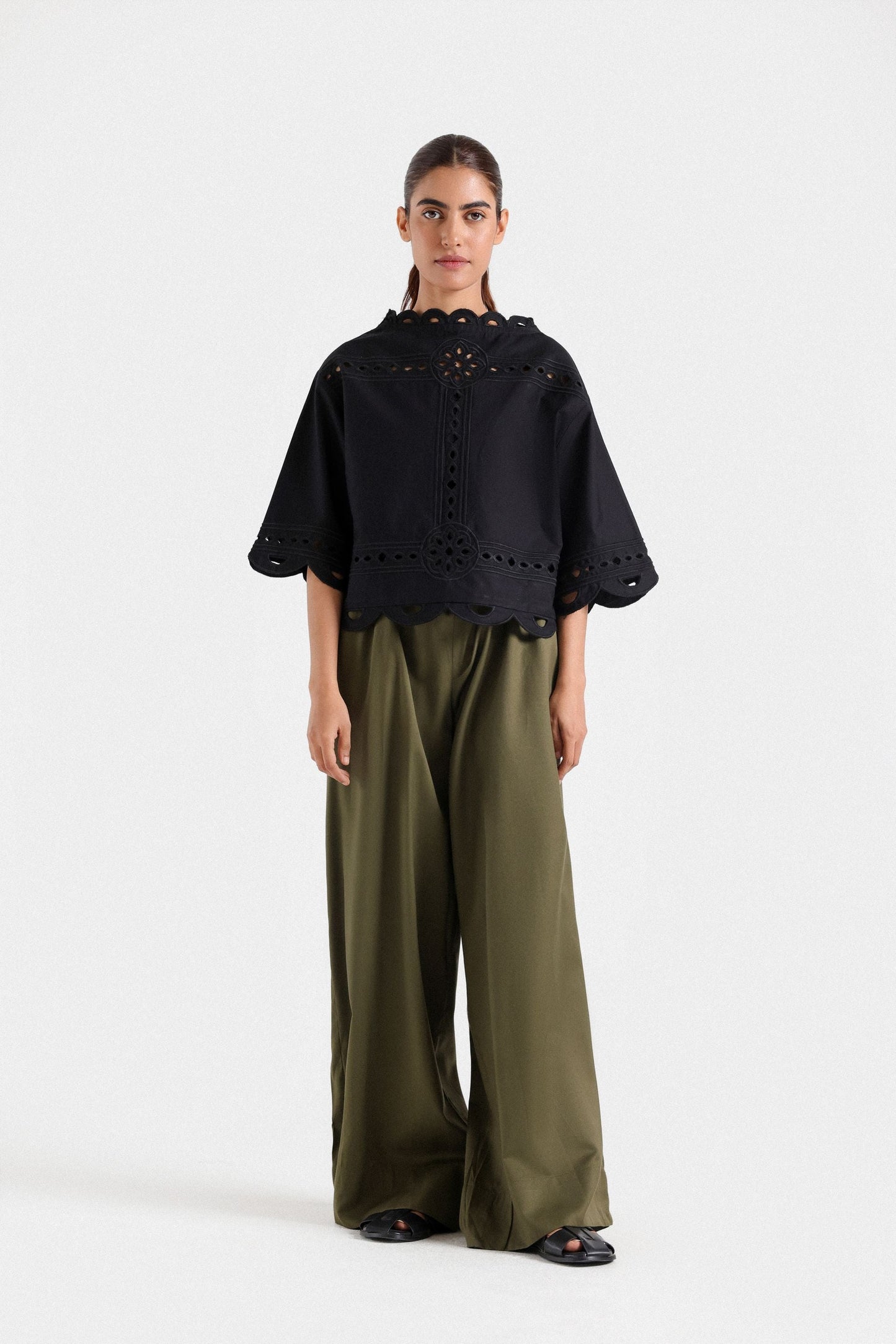 Embroidered Cutwork Top