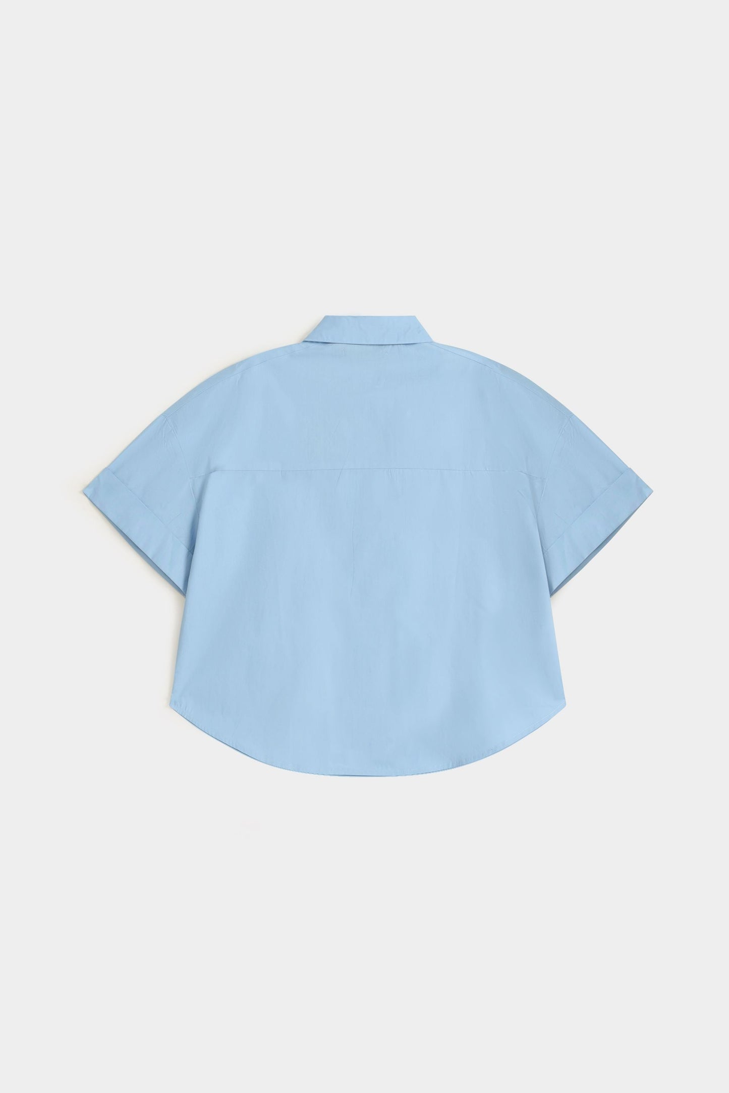 Floral Embroidered Cropped Shirt